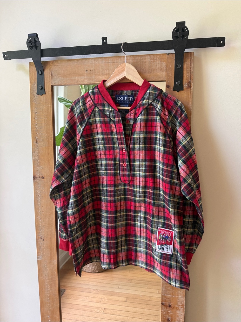 ESLEEP Jammies Flannel pajama top size L